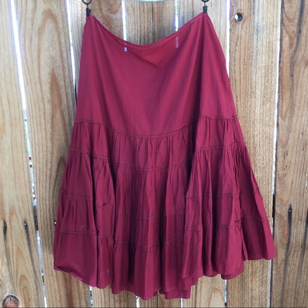 Principles Petite Maroon Full Skirt Size 14